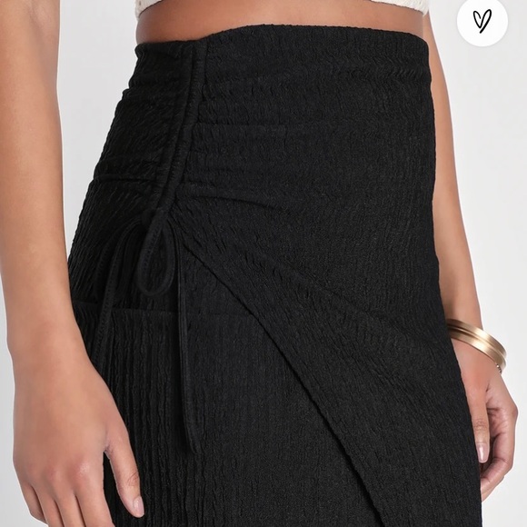 Lulu’s Midi Skirt with Slit | High Waisted | S - Picture 2 of 6